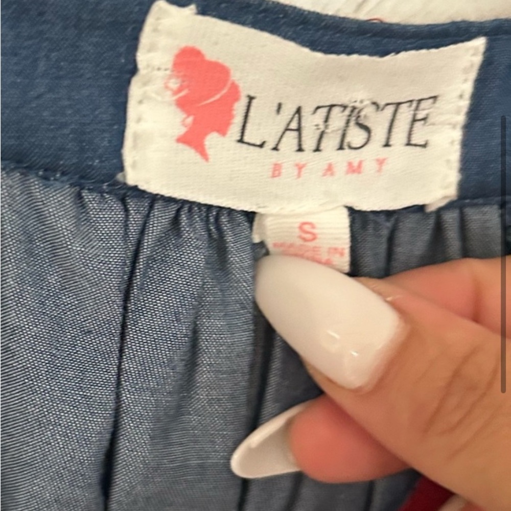 L’Atiste embroidered chambray maxi dress - Picture 10 of 12